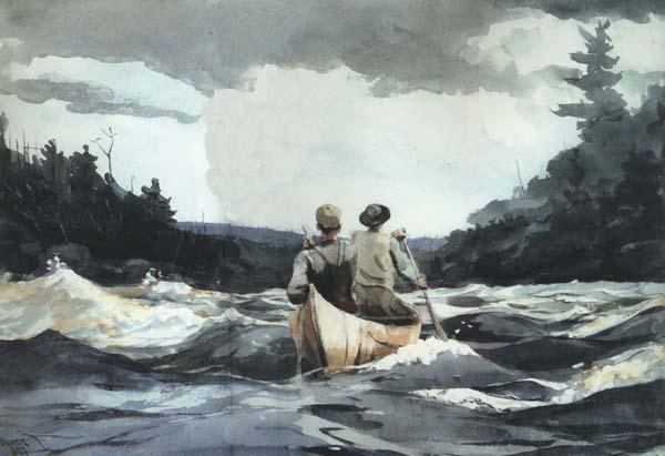 Winslow Homer Canoe in Rapids (mk44)